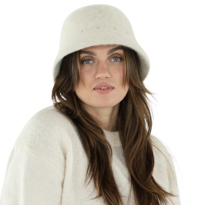 Hatter - Gårda Liskeard Angora Bucket Hat (hvit)