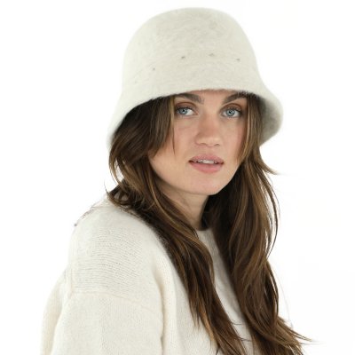 Hatter - Gårda Liskeard Angora Bucket Hat (hvit)