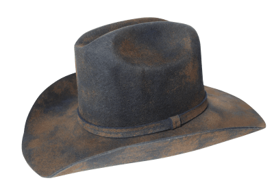 Hatter - Gårda Distressed Cowboy Hat (mørkebrun)