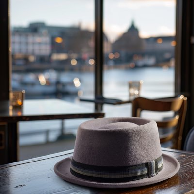 Hatter - Gårda Gallio Pork Pie Wool Hat (grå)