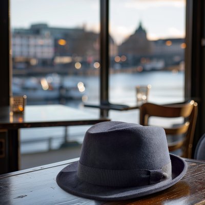 Hatter - Gårda Padua Trilby Wool Hat (marineblå)