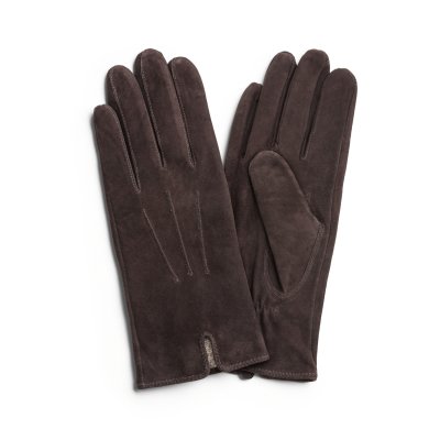 Hansker - HK Women's glove Vent Lambsuede, Wool blend lining (brun)