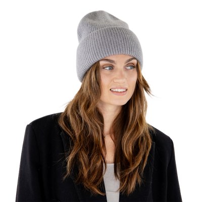 Luer - Gårda Angora Beanie (lys grå)