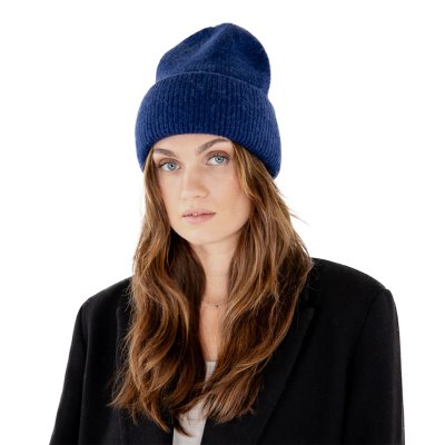 Luer - Gårda Angora Beanie (marineblå)