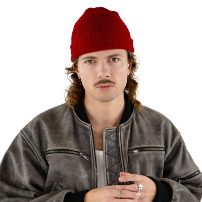 Beanies - Gårda Loxley Knitted Docker Beanie (burgunder)