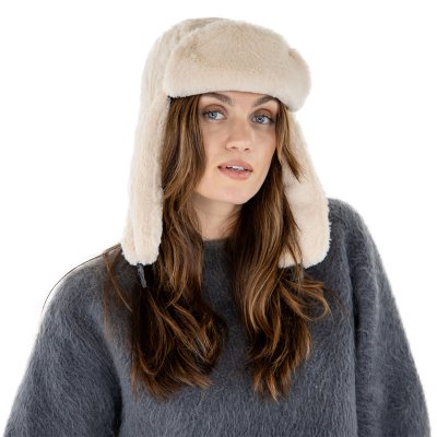 Pelslue - Gårda Angora Trapper Hat (krem)