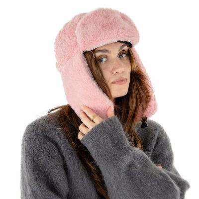 Pelslue - Gårda Angora Trapper Hat (rosa)