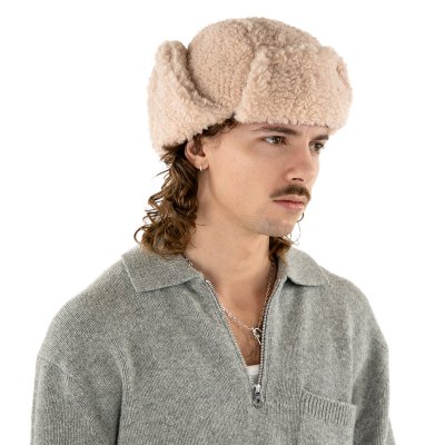 Pelslue - Gårda Levanger Trapper Hat (beige)