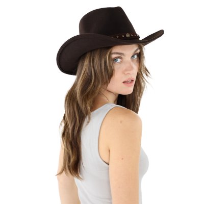 Hatter - Gårda Bowmont Crushable Wool felt Western hat (brun)