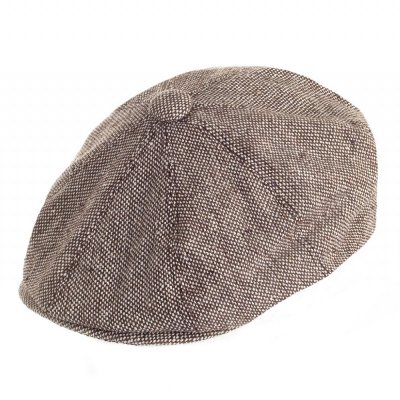 Sixpence / Flat cap - Jaxon Hats Marl Tweed Newsboy Cap (brun)