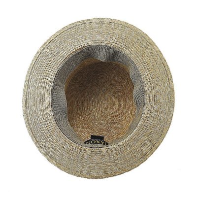 Hatter - Straw Boater Hat Striped Band (natur)