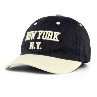 Cap Barn - Gårda New York Baseball Cap (svart/kremfarget)