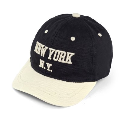 Cap Barn - Gårda New York Baseball Cap (svart/kremfarget)