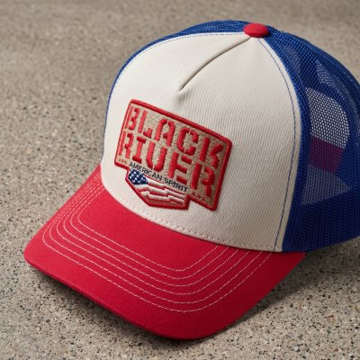 Caps - Black River Frontier Trucker (off-white/blå/rød)