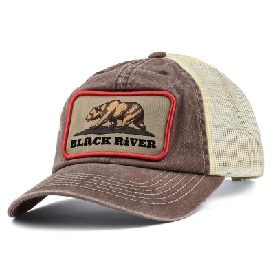 Caps - Black River Grizzly Washed Trucker (brun/krem)