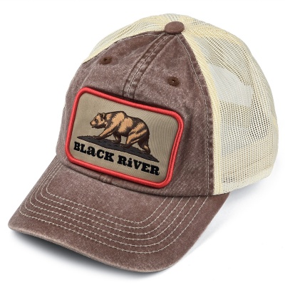 Caps - Black River Grizzly Washed Trucker (brun/krem)