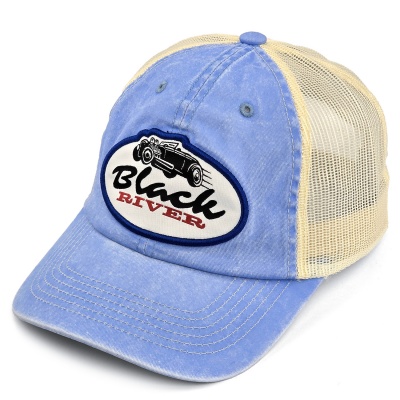 Caps - Black River Hot Rod Washed Trucker (lyseblått/krem)