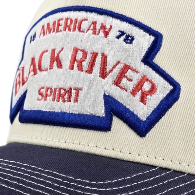 Caps - Black River Nashville Cotton Snapback (off-white/marineblå)