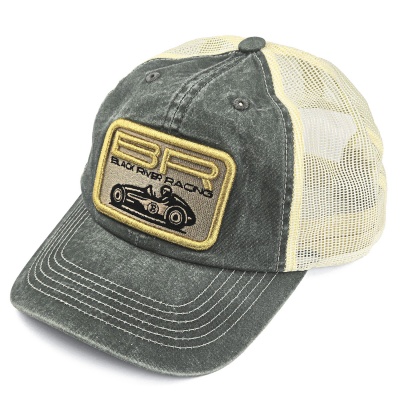 Caps - Black River Racer Washed Trucker (mørkegrønn/krem)