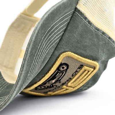 Caps - Black River Racer Washed Trucker (mørkegrønn/krem)