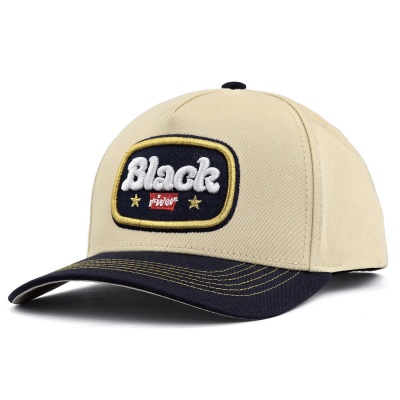 Caps - Black River Reno Cotton Snapback (krem/marineblå)