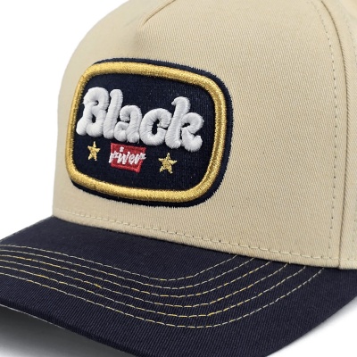 Caps - Black River Reno Cotton Snapback (krem/marineblå)