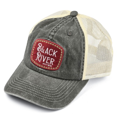 Caps - Black River Spokane Washed Trucker (olivengrønn/krem)