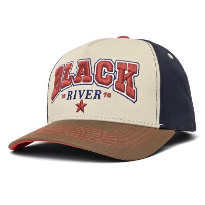 Caps - Black River Texas Trucker (kremfarget/marineblå/brun)