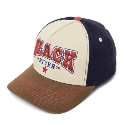 Caps - Black River Texas Trucker (kremfarget/marineblå/brun)