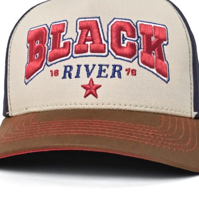 Caps - Black River Texas Trucker (kremfarget/marineblå/brun)