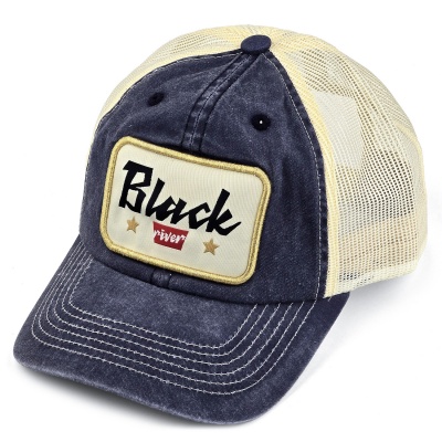 Caps - Black River Toledo Washed Trucker (marineblå/kremfarget)