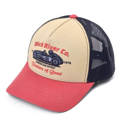 Caps - Black River Tradition Of Speed Trucker (beige/marineblå/rød)