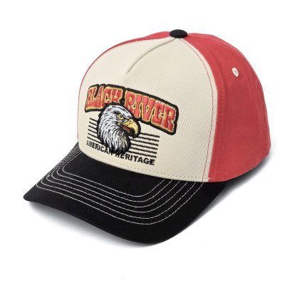 Caps - Black River Falcon Trucker (krem/rød/svart)