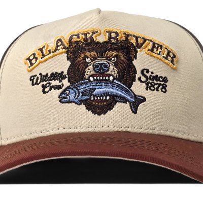 Caps - Black River Wildlife Crew Trucker (beige/grønn/brun)