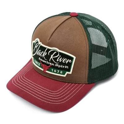 Caps - Black River Outlaw Trucker (brun/grønn/rød)