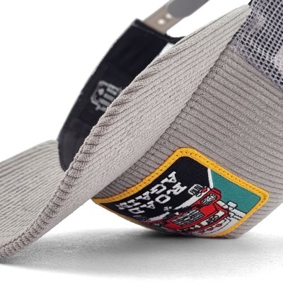 Cap - Gårda Corduroy Trucker Road Again (grå)