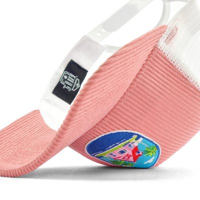 Cap - Gårda Corduroy Trucker Island (rosa)