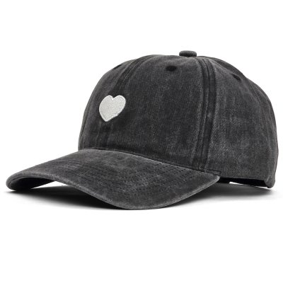Caps - Gårda Heart Washed Cap (grå)