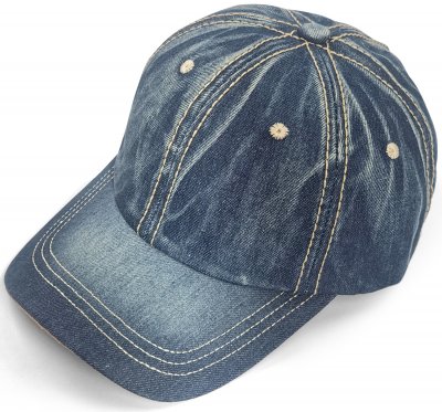 Hette - Gårda Distressed Denim Baseball Cap (blå)
