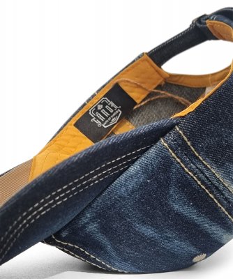 Hette - Gårda Distressed Denim Baseball Cap (mørke blå)