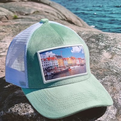 Caps - Gårda Velvet Trucker Copenhagen (grønn/hvit)