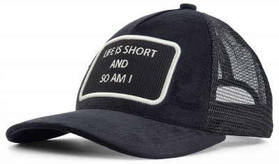 Hette - Gårda Velvet Trucker Life Is Short (svart)