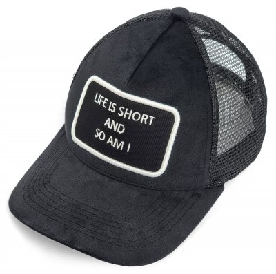 Hette - Gårda Velvet Trucker Life Is Short (svart)