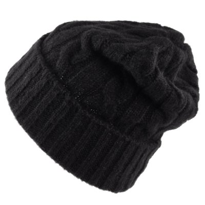 Beanies - Gårda Bad Gastein Cable Knit Wool Mix Beanie (svart)
