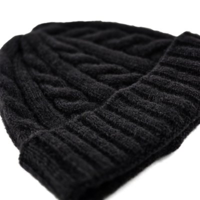 Beanies - Gårda Bad Gastein Cable Knit Wool Mix Beanie (svart)