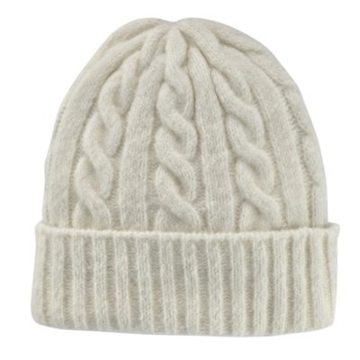 Beanies - Gårda Bad Gastein Cable Knit Wool Mix Beanie (hvit)