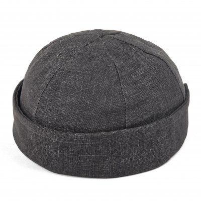 Beanies - Gårda Cavo Linen Docker Beanie (Mørkegrå)