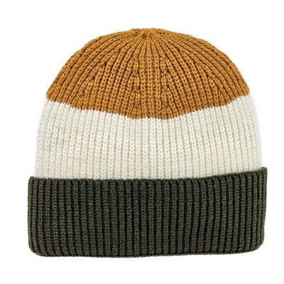 Beanies - Gårda Courchevel Merino Wool Beanie (grønn/off white/sennep)