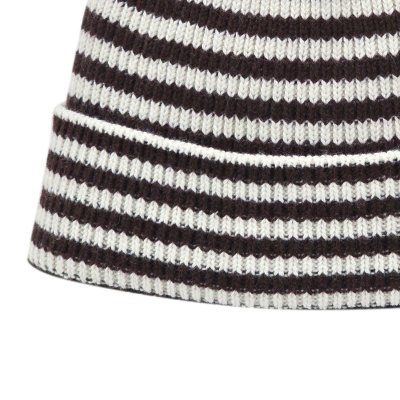 Beanies - Gårda Saint-Gervais Striped Wool Mix Beanie (brun/hvit)