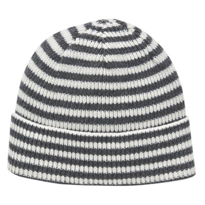 Beanies - Gårda Saint-Gervais Striped Wool Mix Beanie (mørk grå/hvit)